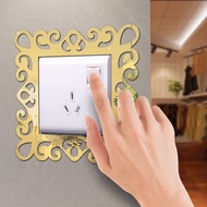 [48H Shipping]JM832  Acrylic Mirror Square Switch Sticker Reflective Mirror Stickers Living Room Bedroom Decoration Wall Stickers