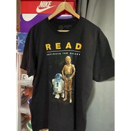 Star Wars R2-D2 and C-3PO Read Black Tshirt Second Hand Short Sleeve Shirt