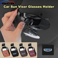 Geely Universal Car Sun Visor Glasses Holder Multifunctional Leather Sunglasses Clip For Geely EX5 G