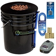 (PowerGrow Systems) Deep Water Culture (DWC) Hydroponic Bucket Kit 5 Gallon, 6 inch-Deep Water Cu...