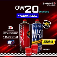 Shenzo 0W20 Fully Synthetic 100% Engine Oil Hybrid Boost Racing Oil Minyak Hitam Plus Oil FIlter Package 10,000km Mileage 4L/3L/1L