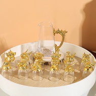 Chinese Zodiac White Cup Shooter Glass Shooter Glass Separator Jar Set Household Chinese Glass Sethe
