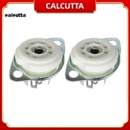 [calcutta] 6j1 Tube Socket 2pcs 7-pin Ceramic Tube Socket Gzc7-f Golden Plated Vacuum Tube Holder Re