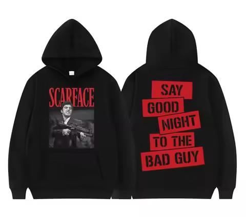 Scarface Hoodie Men Fashion Hoodie Kids Hip Hop Hoodie Men's Clothing Oversized Hoodie Boy Coats Uni