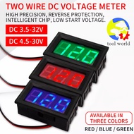 One Unit Digital Volt Meter DC 4.5–30V Small 0.36 Inch 2-Wire LED Display Panel Battery Tester