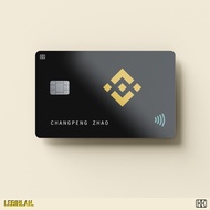 KREDIKAVER by LEBIHLAH. Credit/Debit/ID Card Sticker - BINANCE BNB (BLACK)