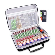 Battery organizer Storage Case, Battery Box holder Carrying bag Holds 210+ AA AAA C D 9V 3V Lithium 