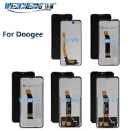 ชิ้นส่วนจอสัมผัสแอลซีดีของเครื่องแปลงดิจิทัลสำหรับ Doogee V10 V11 V30 Pro V30T V40แท้สำหรับ Doogee V