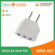 Omni Regular Adapter Socket Plug Adapter WRA-001 EU Round Pin To US Flat Socket