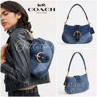 💞 新款中古style 🔝Coach Soho Bag In Repurposed Denim CR737 💕美式復古style 💕Coach Soho Bag In Regenerative Lea