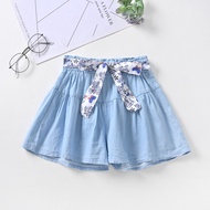 2020 New Fashion Girls Thin Denim Shorts Summer Cotton Skort for Children Stylish Korean Style Short Pants BD Gift