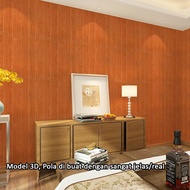 HL0200 3D Foam Wood Wall Wallpaper Wood Motif Wall Stickers Room Decoration
