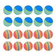 20 Pcs Golf BallsSoft Foam Garden Golf Balls Practice Golf Balls Sponge Rainbow Golf Balls for Indoo