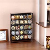 Commemorative Coin Storage Box Acrylic Round Coin Box Transparent Coin Display Box Gold Coin Badge B