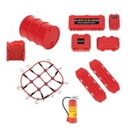 แข่งชิ้นส่วนตกแต่งพลาสติกน้ำมันกลองกระเป๋าคณะกรรมการฉุดเครื่องดับเพลิงสำหรับ1/18 1/24 RC รุ่นรถยนต์ 