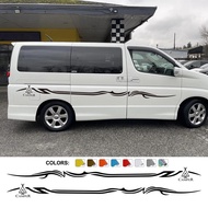Car Door Side Stickers For Nissan Elgrand E50 E51 E52 2.5 3.5 Parts Camper Van Minivan Graphics Tuni