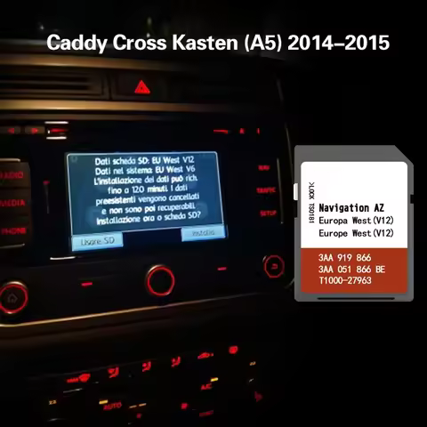 Compatible with Caddy Cross Kasten (A5) 2014-2015 West Europe Germany Poland Map GPS Card
