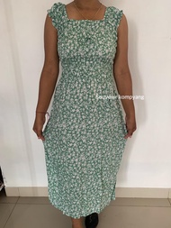 DRES SMOK PANJANG MOTIF/DRES KERUT SMOK PANJANG