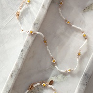 Astrid - Flower Daisy Enamel Necklace