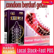 JM Condom 12 PCS Wolf Tooth Dotted Lubricated Latex Kondom Berduri Men (Not Durex) QP带刺狼牙刺激12片装避孕套