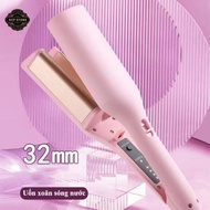 Máy uốn tóc xoăn sóng nước Hippie 32mm chất liệu gốm sứ Ceramic cao cấp Máy làm xoăn sóng nước chỉnh