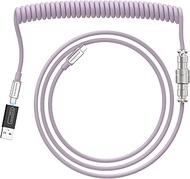 ZIYOU LANG C04C Custom Coiled USB C Cable with Double Type C Port and USB C to A 3.0 Adapter Double 