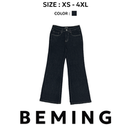 Bemingjeans094(XS-4XL)-BEMING Denim Flare Pants — กางเกงยีนส์ทรงขาม้า ขาเรียวดูสูง ใส่แมทช์ได้ทุกลุค