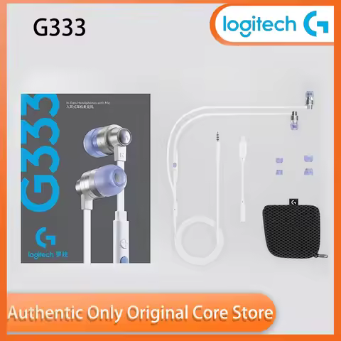Logitech G333 In Ear Esports Gaming Earphones, Wired KDA, Body Recognition Microphone, Suitable for 