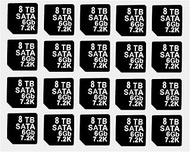 20PCS Capacity Sticker Label for Hard Drive Tray Caddy DXD9H 0DXD9H X7K8W 0X7K8W, Compatible for Del