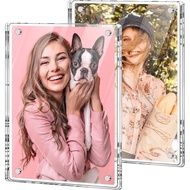 Vowcarol 3.5x5 Acrylic Magnetic Frame for Refrigerator, Photo Picture Display Frame, 3.7 x 5.2 Inche