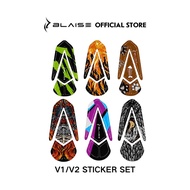 BLAISE Sticker Set V1 V2 Contents 6 PET Motifs Headset Casing Accessories Intercom Helmet