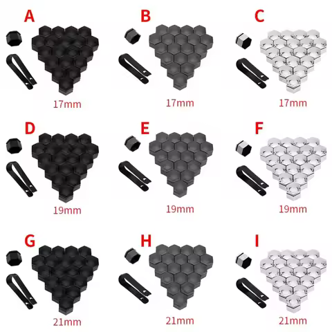 1/3set Car Wheel Nut Caps Auto Hub Screw Cover 17/19/21mm Bolt Rims Exterior Decoration Special Sock
