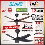 [With Gift] Alpha COSA Series CX10 (56"/40") 1 Speed  / EX9 (56"/40") 12 Speed DC Remote Control Cei