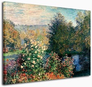 ภาพวาดศิลปะบนผืนผ้าใบสำหรับติดกำแพง Claude Monet ของ Montgeron ในรูป Giverny งานศิลปะผ้าใบงานศิลปะที