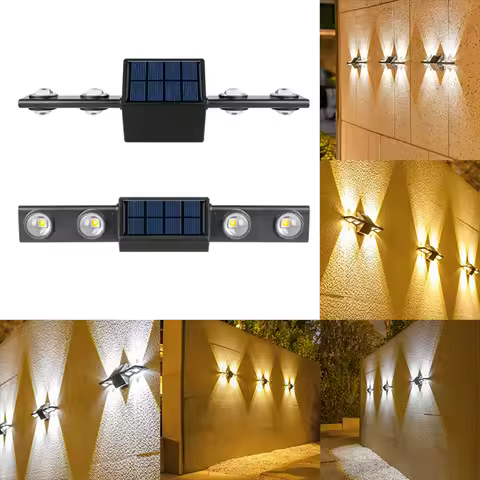 Solar Outdoor Lights Garden Home Decoration Balcony Wall Washer Lights Villa Outdoor Spotlights Wate