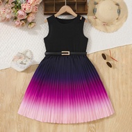 Children Dress Children's Clothing Korean Version Gradient Color Sleeveless Rainbow Skirt Girl Style
