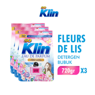 [Paket isi 3] So Klin Eau de Parfum Powder Detergent Fleurs de Lis 720gr