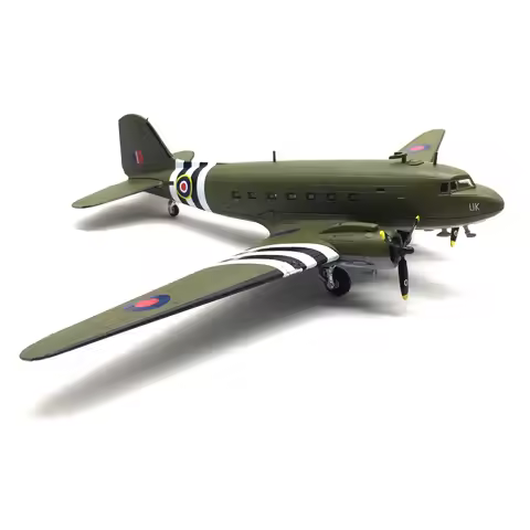 Scale 1/100 Model Diecast Alloy C-47 DC3 Transport Aircraft Model Model Plane Kits To Build Airplane
