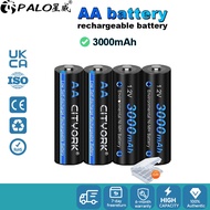 PALO Rechargeable Battery 1.2V AA AAA Ni-MH Rechargeable Battery 3000mWh No leakage