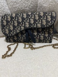Dior Saddle 帆布銀包