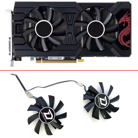 87MM Cooler Fan GA92B2U GA92S2U RX 570 GPU FAN For Dataland PowerColor Radeon RX 570 Dual RX580 Cool