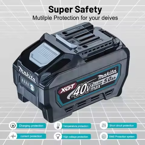 Makita 40V Battery BL4040 BL4050, 4.0Ah 5.0Ah Rechargeable Li-ion Battery Pack for Makita 40V Max XG