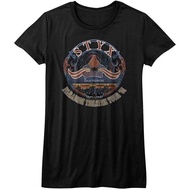 Styx 1972 Rock Band Gala Premiere Paradise Theatre Tour 1981 Juniors Tee Casual Tops Teens Clothes t