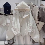 2-layer windJacket From medium with hood with drawstring to block wind and sun, UV PROTECTION, light
