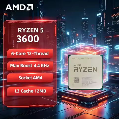 AMD Ryzen 5 3600 AMD R5 3600 CPU 6-Core 12-Thread 4.4GHz Unlocked Desktop Processor Socket AM4 Gamin
