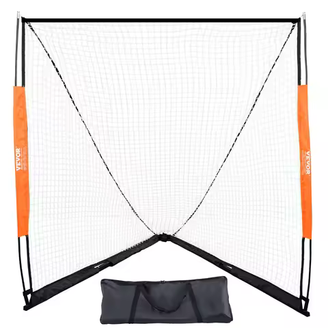 SucceBuy 6' x 6' Lacrosse Goal Lacrosse Net Lacrosse Goal with Carry Bag Fiberglass Rod Backyard Lac