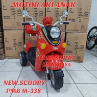 PO Motor Aki Anak Scoopy M338 New, Motor Mainan Anak Scoopy, Motoran A