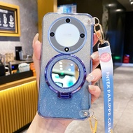 Casing for Huawei Honor X9C X9B X9A X9 4G 5G X50 X40 Magic 5 Lite Magic 6 Pro Circle Mirror Stand Br