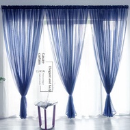 Modern White Sheer Kitchen Curtain  100x270cm - Pastoral Valances & Tiers