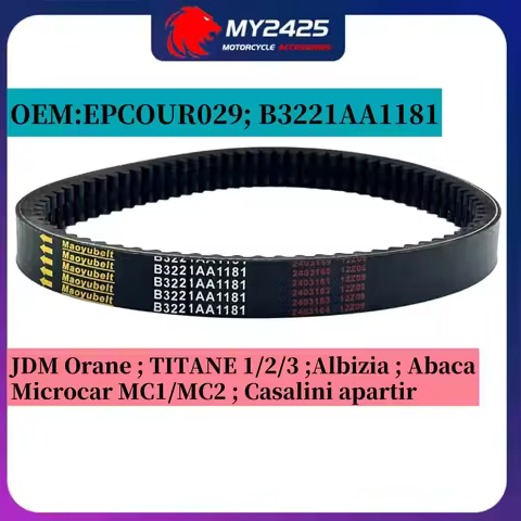 Drive Belt 820x29 Codlice EPCOUR029 B3221AA1181 B3211AA1181 For JDM Orane TITANE 1/2/3 Albizia Abaca